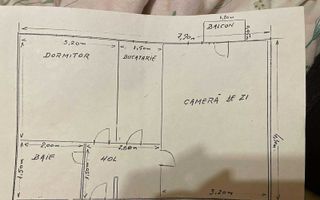 2 camere Drumul Taberei (7min metrou Raul Doamnei) - Schiță 4
