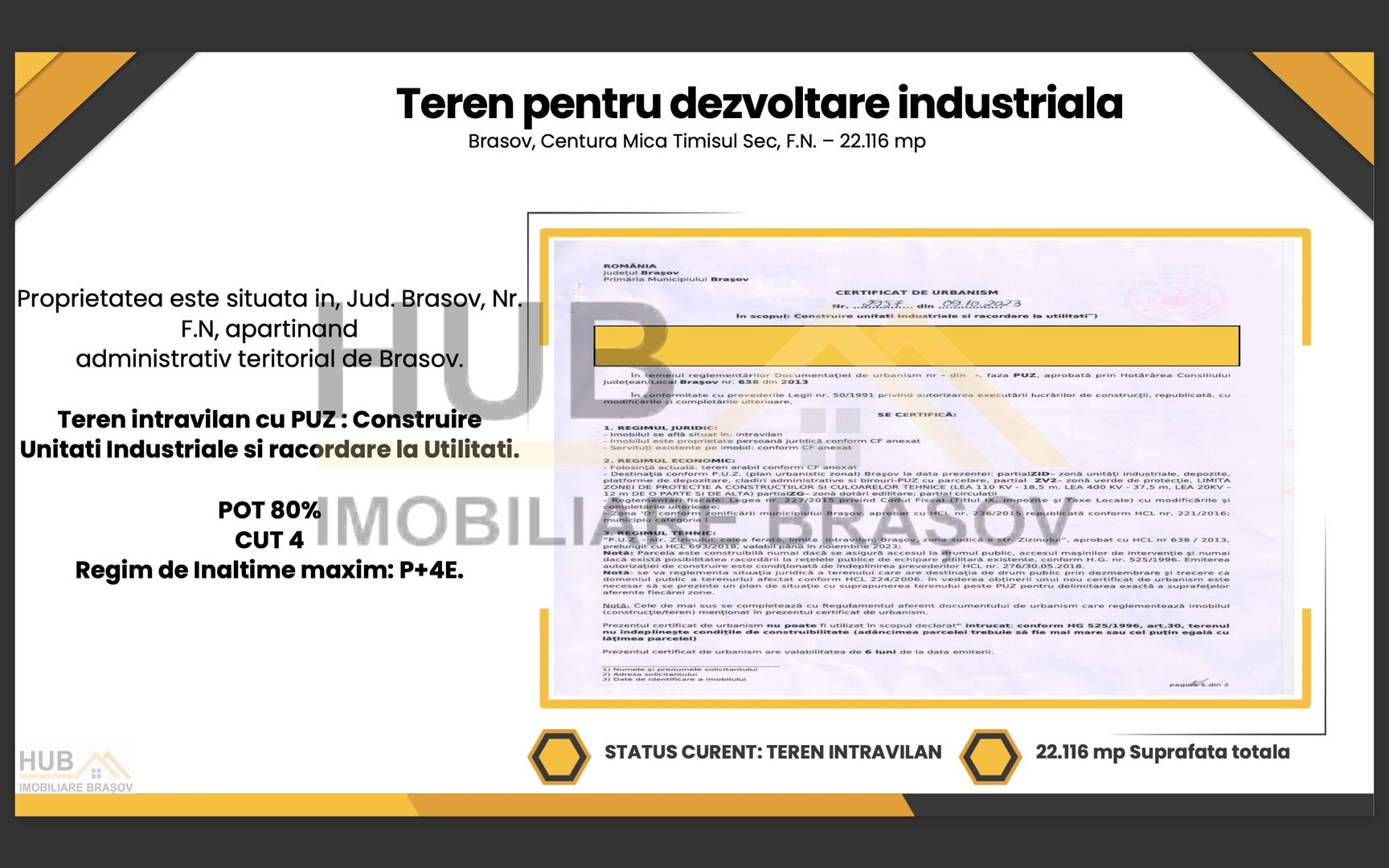 Teren Industriala cu PUZ | Centura Mica | 22.116mp - Poză 3