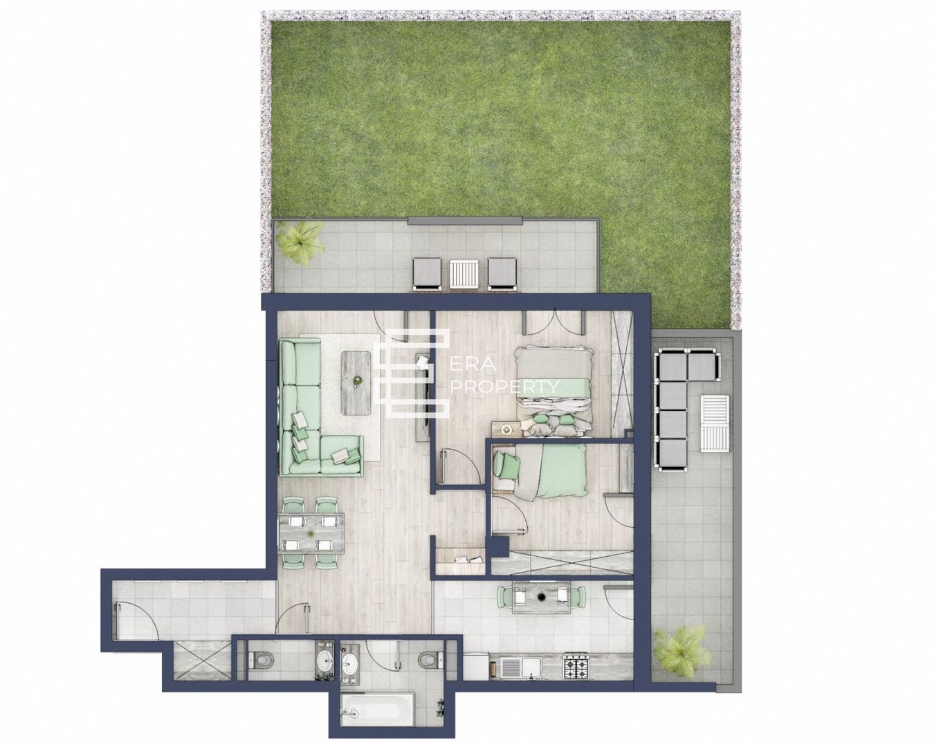 Apartament 3 camere la parter cu grădină și terasă generoasă, Sibiu - Schiță 12