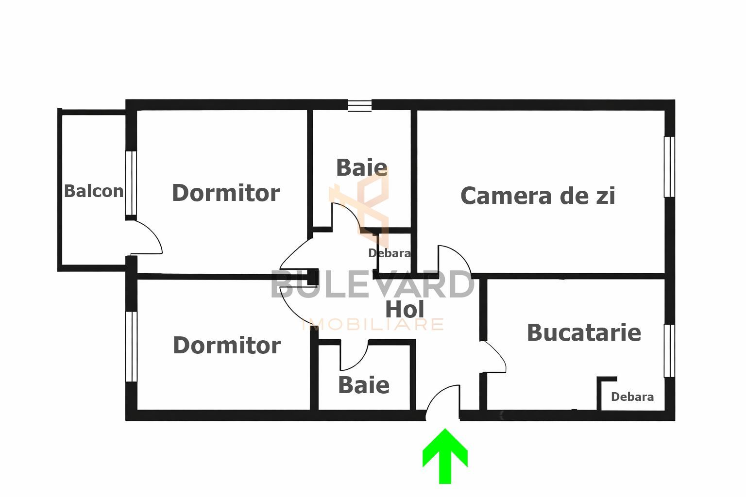 Apartament 3 camere zona Piata Cipariu! Renovat! - Schiță 14