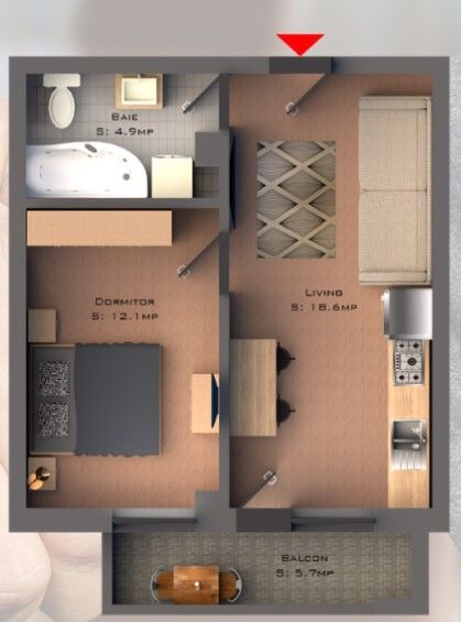 INVESTITIE 1- 2CAMERE OPEN 43MP BUCIUM VISANI - Poză 9