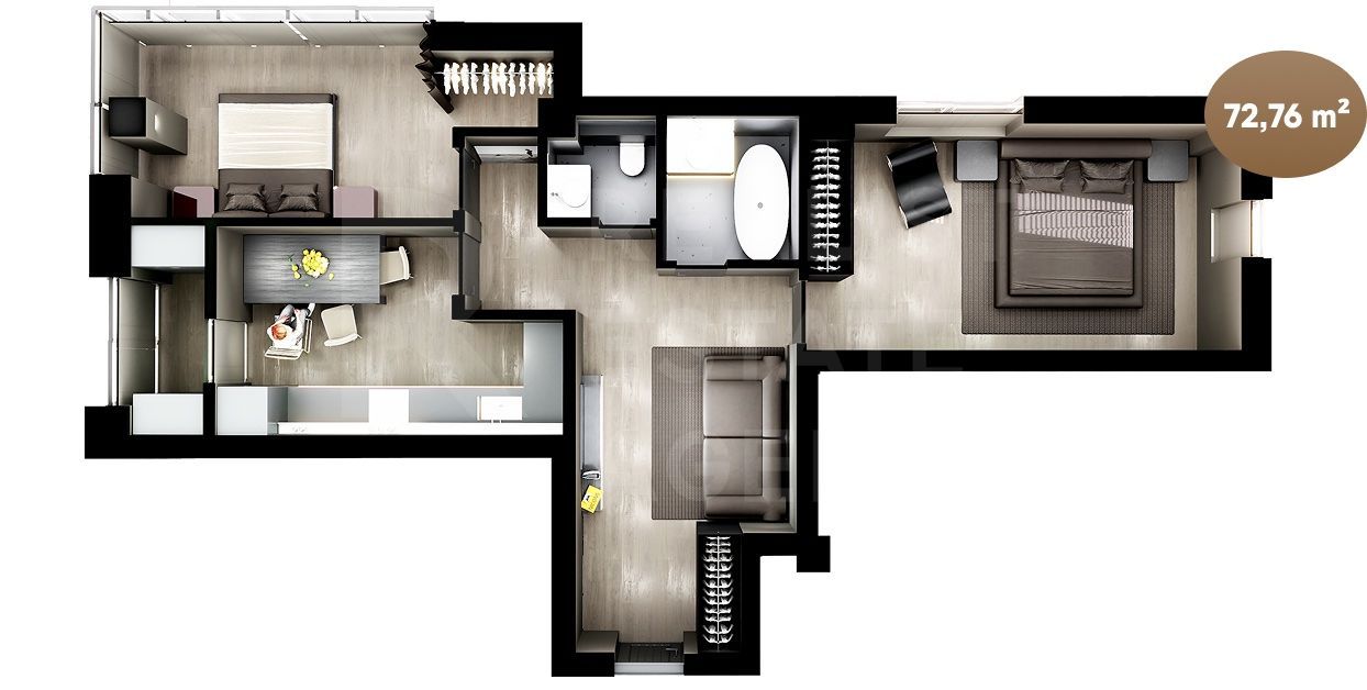 Vânzare, apartament, 3 camere, str. Nicolae Dimo, Durlești - Poză 1