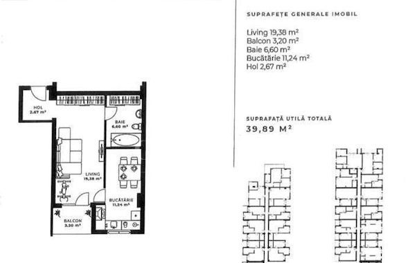 Apartament cu 1 cameră | Etaj intermediar | Construcție nouă | Sopor - Schiță 6