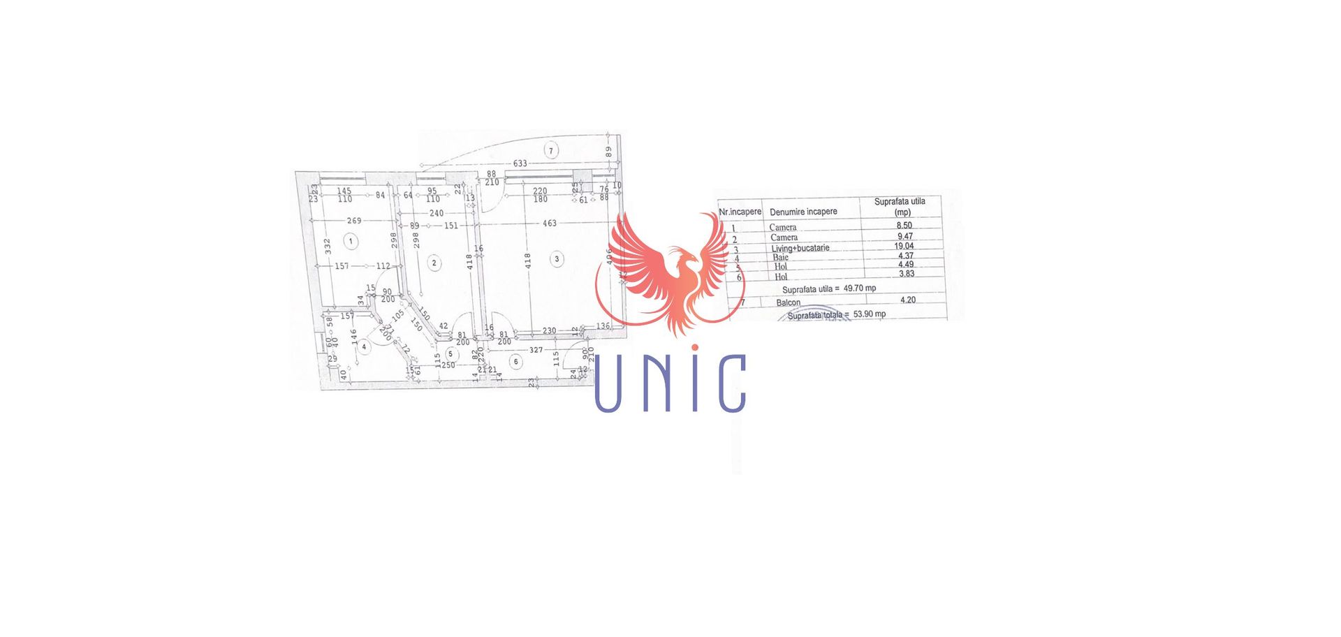 Apartament 3 camere Gradina Botanica - Schiță 8