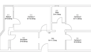 Apartament cu 3 camere in Manastur, zona Calvaria ! - Schiță 17