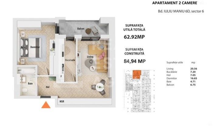 Apartament de lux, 2 camere, zona Politehnica - Schiță 16