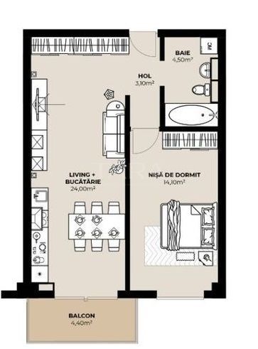 Apartament 2 camere în construcție, zona Bulgaria - Poză 4
