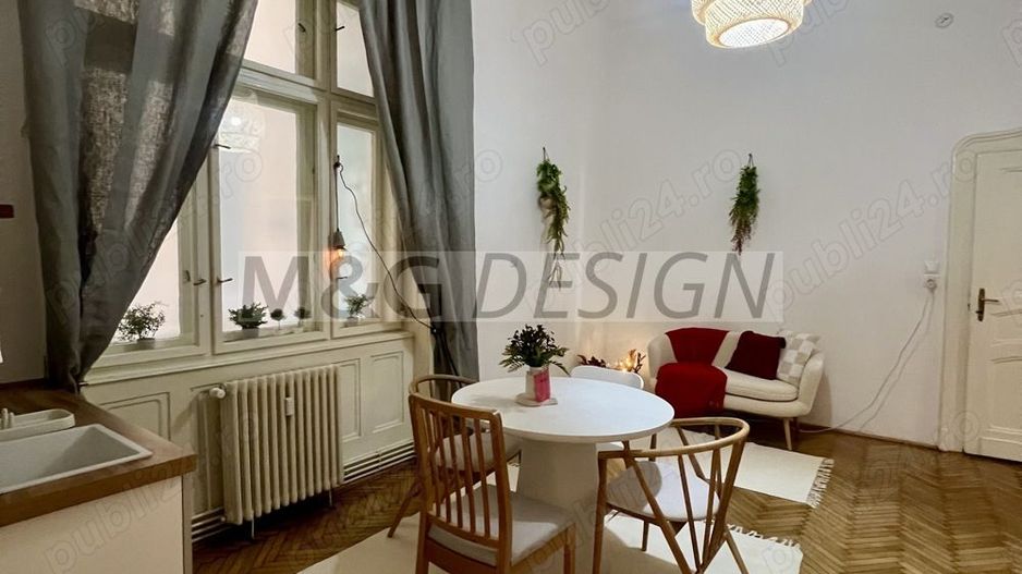 3 camere 104mp etaj 1 vedere in Piata Victoriei complet utilat si mobilat - Poză 3