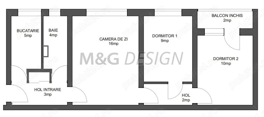Apartament 3 camere Dacia - Schiță 6