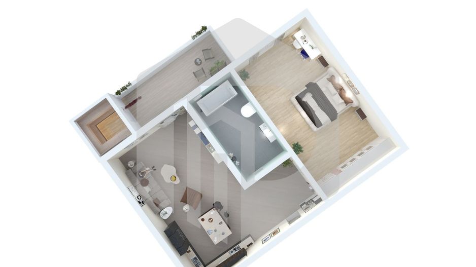 Apartament | 2 Camere | Lacul lui Binder | 40mpu | Parter | Gradina - Poză 3