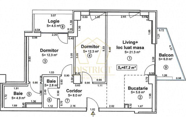 COM 0% Apartament modern cu 3 camere | Torontalului - Schiță 16