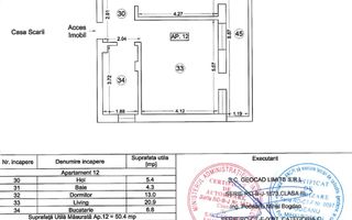 Apartament 2 camere Campus Universitate loc parcare centrala termica - Schiță 12