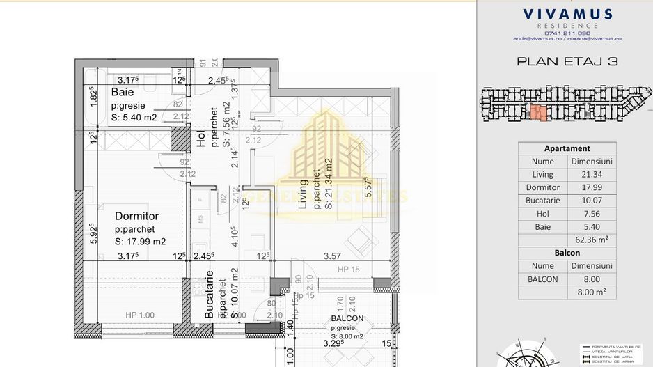 APARTAMENT 2 CAMERE, VIVAMUS - Poză 2