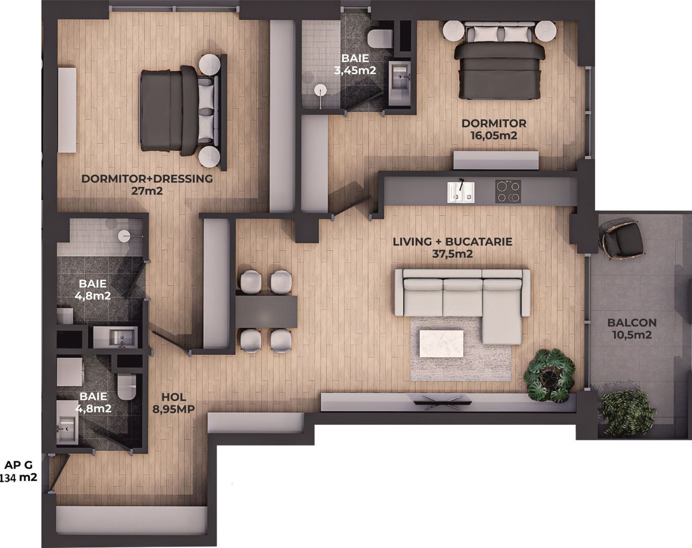 Apartament 3 camere | 135 mp | 3 bai | Padurea Baneasa - Poză 1
