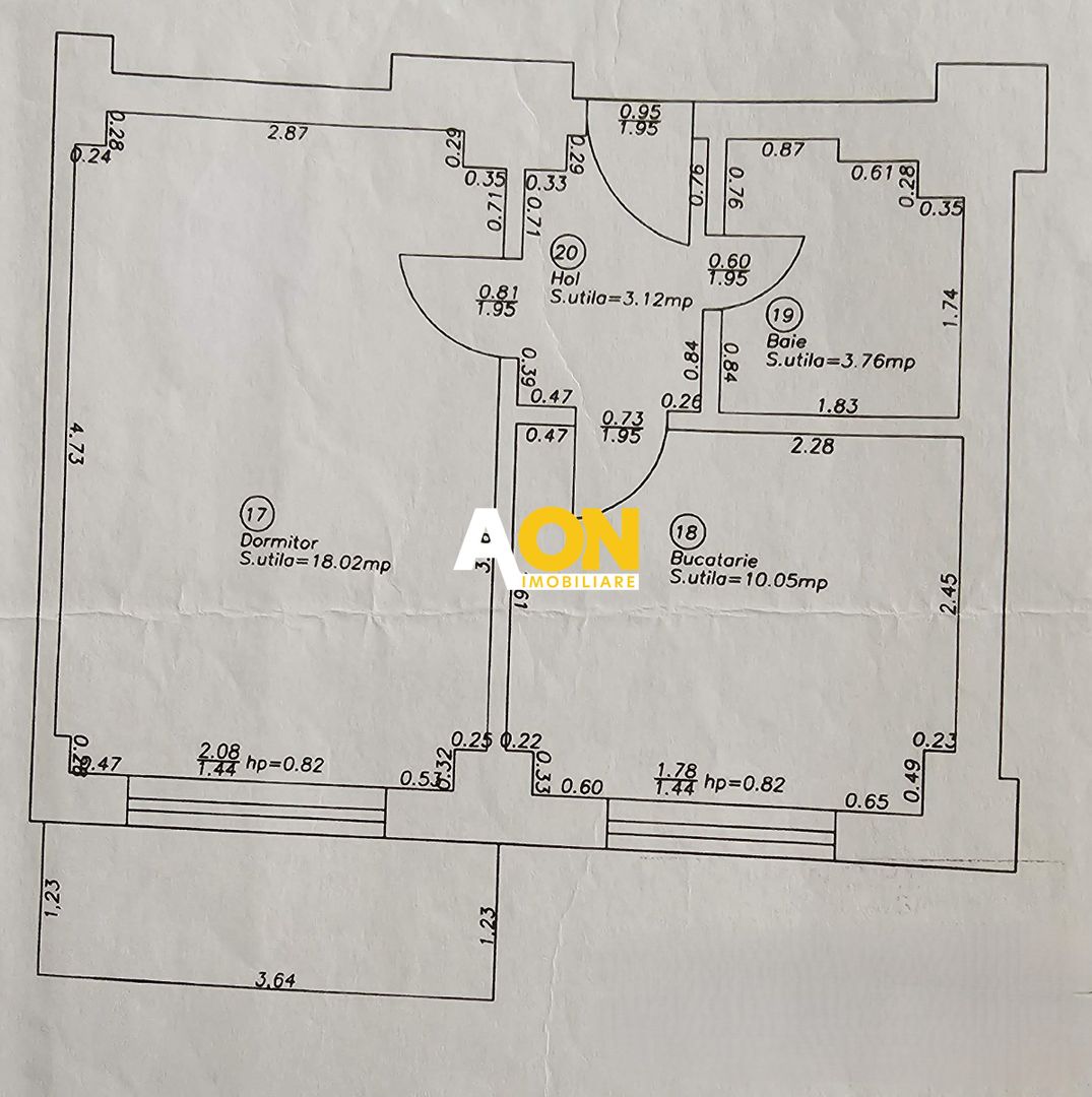 Garsoniera bloc nou, 35 mp utili + balcon 4,5 mp, zona Kaufland - Schiță 9