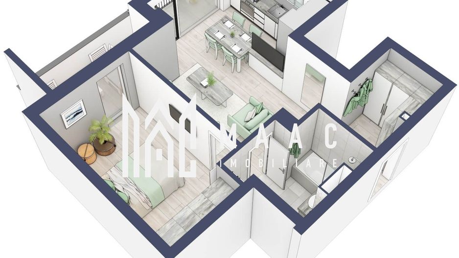 Apartament 2 camere | Balcon 10.3 mp | Parter | Turnisor - Poză 3