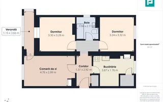 Apartament cu 2 camere și curte ultracentral - Poză 14
