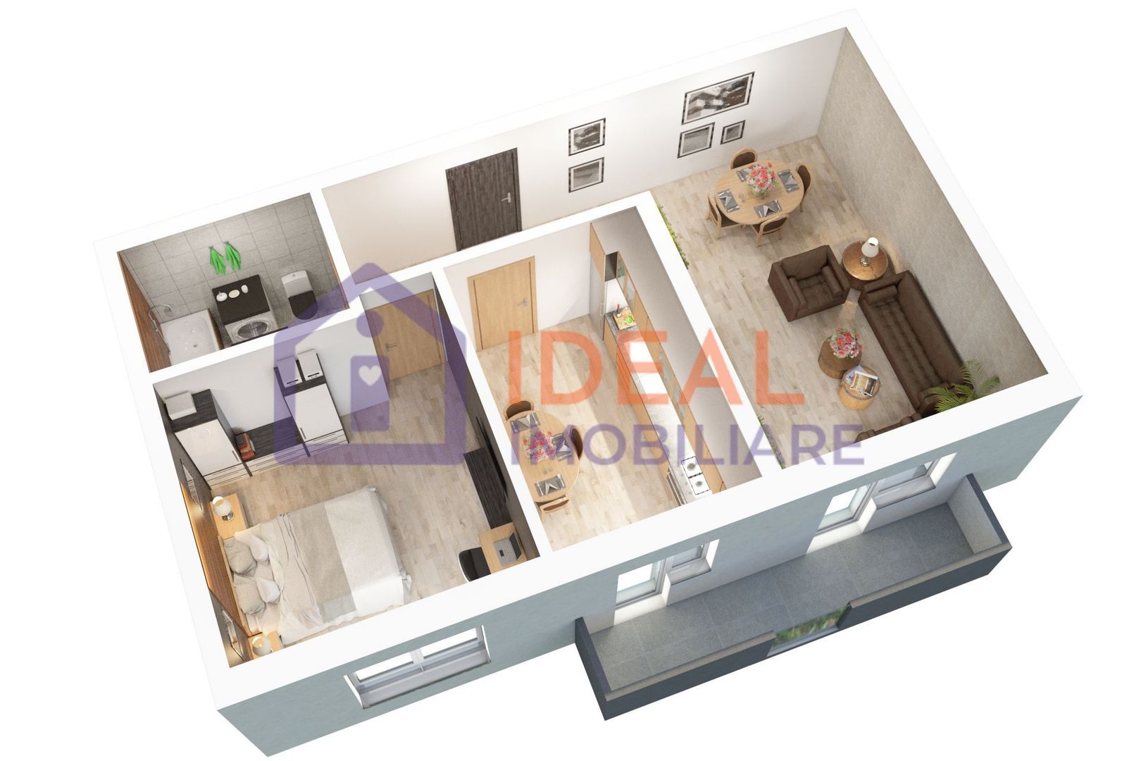 Apartament cu 2 camere și balcon de vânzare în zona Doamna Stanca - Poză 2