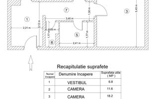 2 Camere - 58MP | Decomandat | 1981 | Credit | M Gorjului la 3 minute - Schiță 8