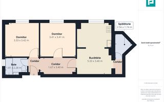 Apartament cu 2 camere decomandat zona Intim - Poză 12