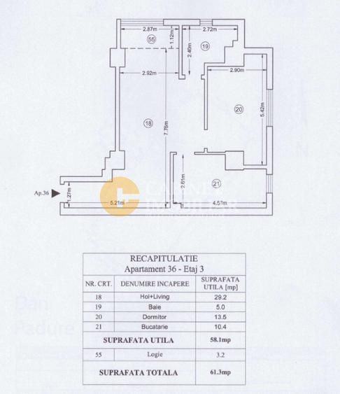 2 camere - 61 mp - Etaj intermediar - zona Vișoianu - Poză 12