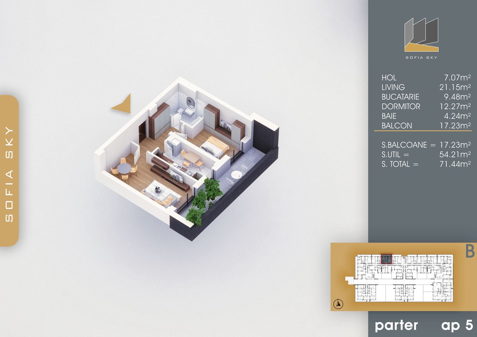 Apartament 2 camere decomandat  Titan Pallady  7 min Metrou Nicolae Teclu - Schiță 2