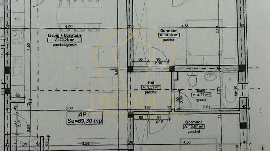 Apartament Superb cu 3 camere mobilat | terasa de 12 mp | Giroc | asfalt. - Schiță 16