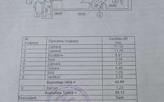 Apartament 2 Camere - Zona Brâncoveanu–Piata Sudului - Bloc Reabilitat - Schiță 6