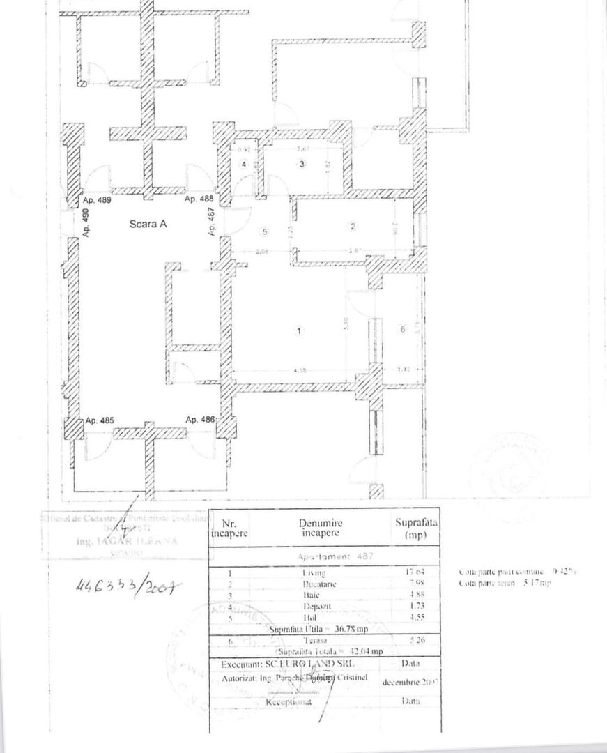 Garsoniera spatioasa mobilata si utilata - Schiță 16