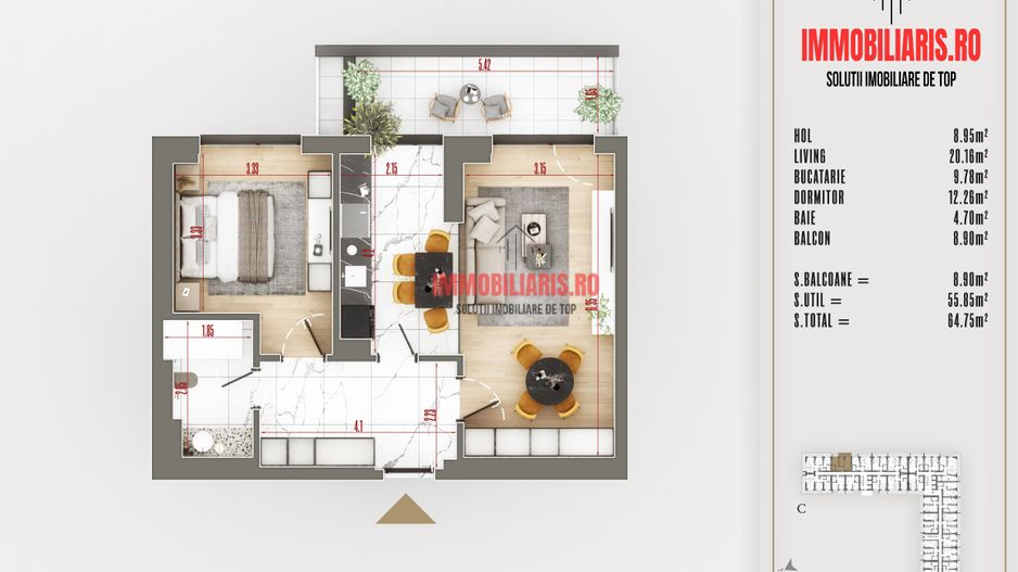 Metrou N. Teclu, Ansamblu Nou, Etaj Intermediar, Birou De Vânzări - Poză 2