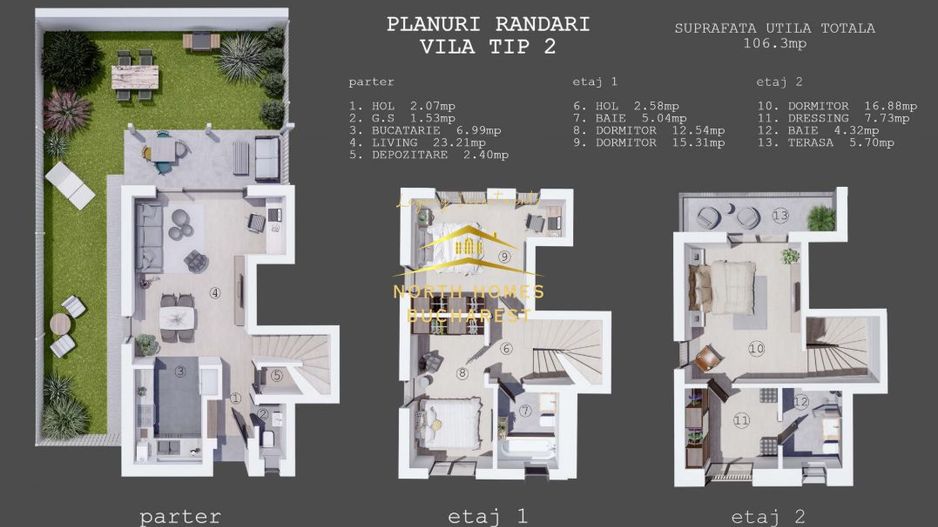 Vila in Pipera 4 camere, 2 locuri de parcare si curte - Comision 0% - Poză 14