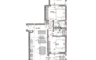 Apartament 3 camere, 66.34 mpu, 2 bai cu geam (LOG-GAL-ap.7) - Poză 2
