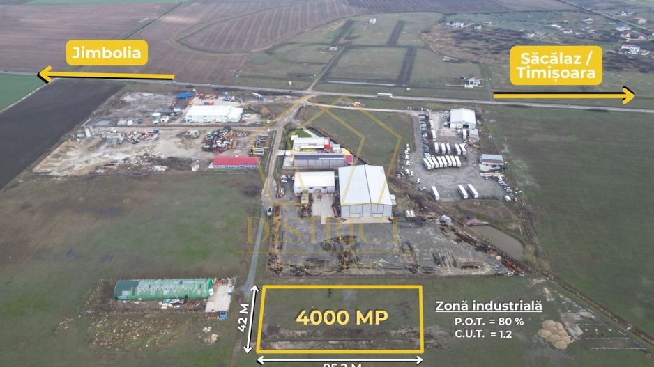 Teren industrial 4.000 mp, parcelabil, POT 80% I Săcălaz - Poză 1