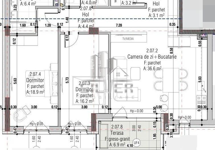 Apartament cu 3 camere/93 mp/zona C-tin Brancoveanu. - Poză 4