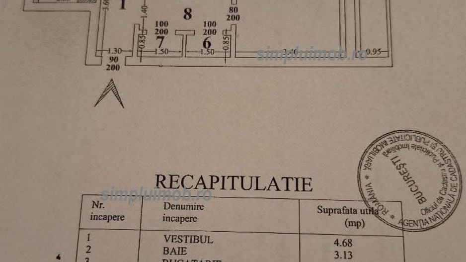 Metrou 1 Decembrie 2 Camere Decomandat 64mp Confort 1 - Schiță 6