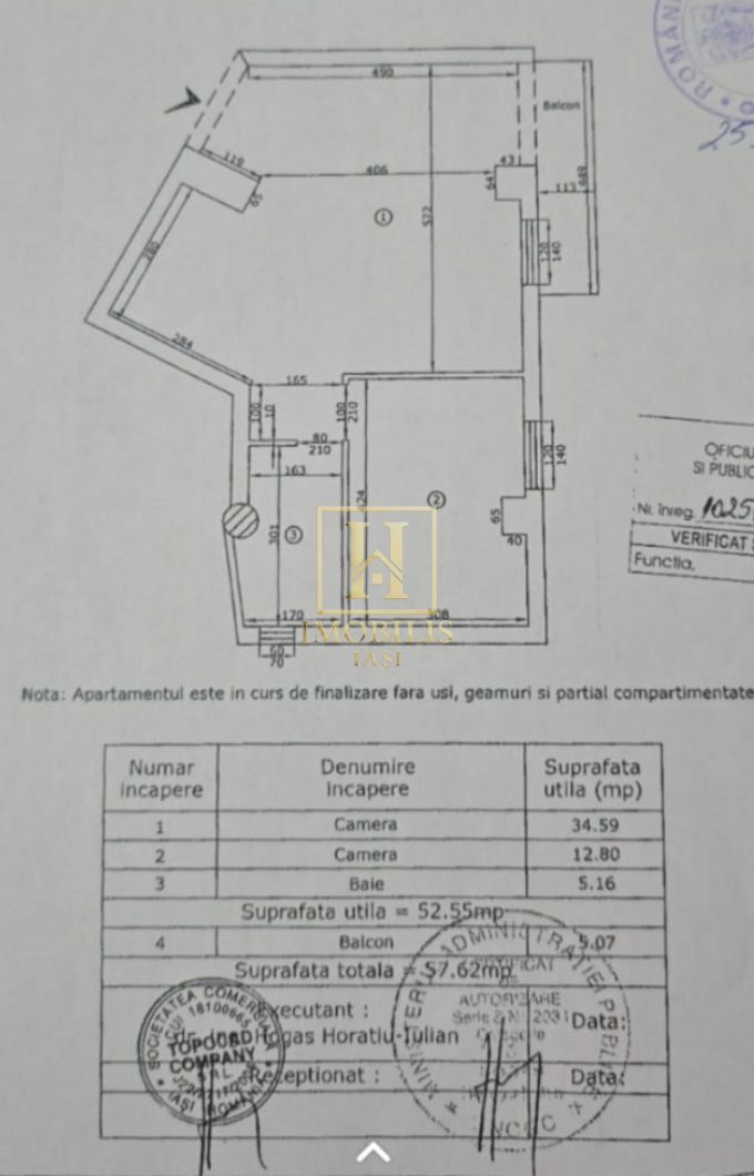 Apartament 2 camere SD Centru bloc nou 58 mp 135000 euro - Poză 1