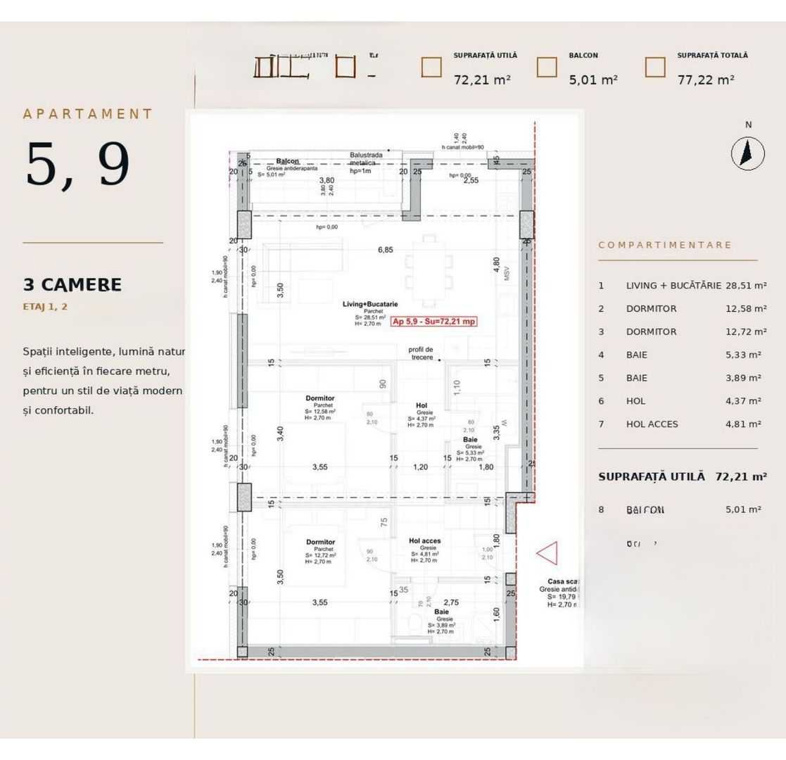 Soarelui – Braytim | Proiect Nou | Lift | Apartamente & S.A.D.-uri - Poză 16