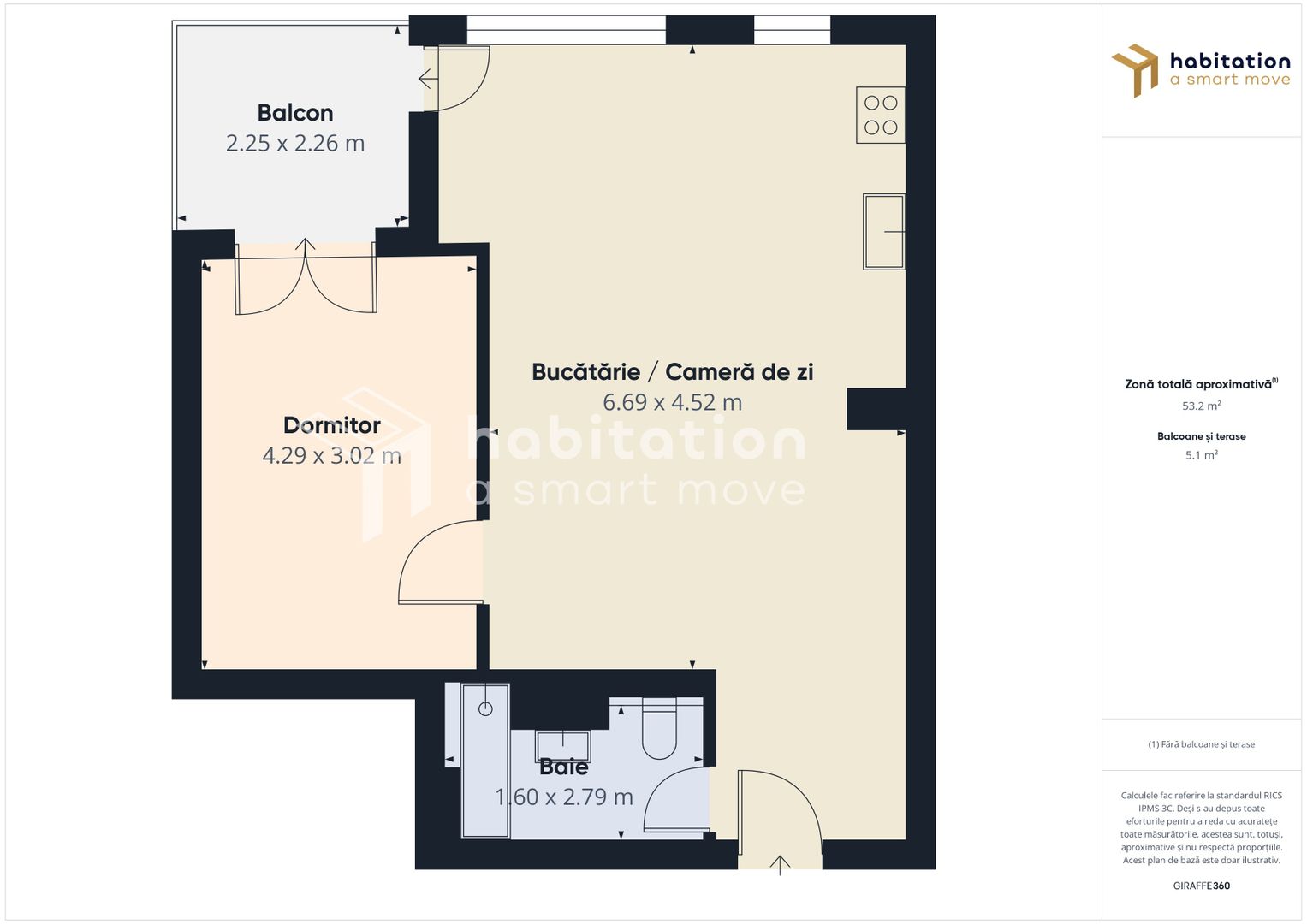 ISHO Living: Apartament 2 Camere cu vedere panoramica - tur virtual - Poză 27