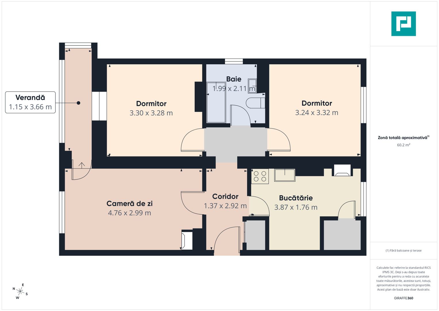 Apartament cu 2 camere și curte ultracentral - Poză 14