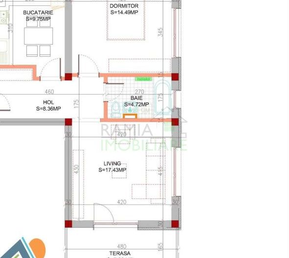 Apartament 2 camere Sânpetru Residence, terasă, loc parcare - Poză 9