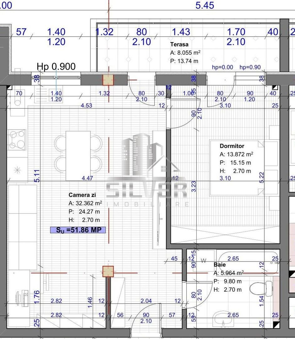 Apartament cu 2 camere/52 MP/Zona Terra. - Poză 2