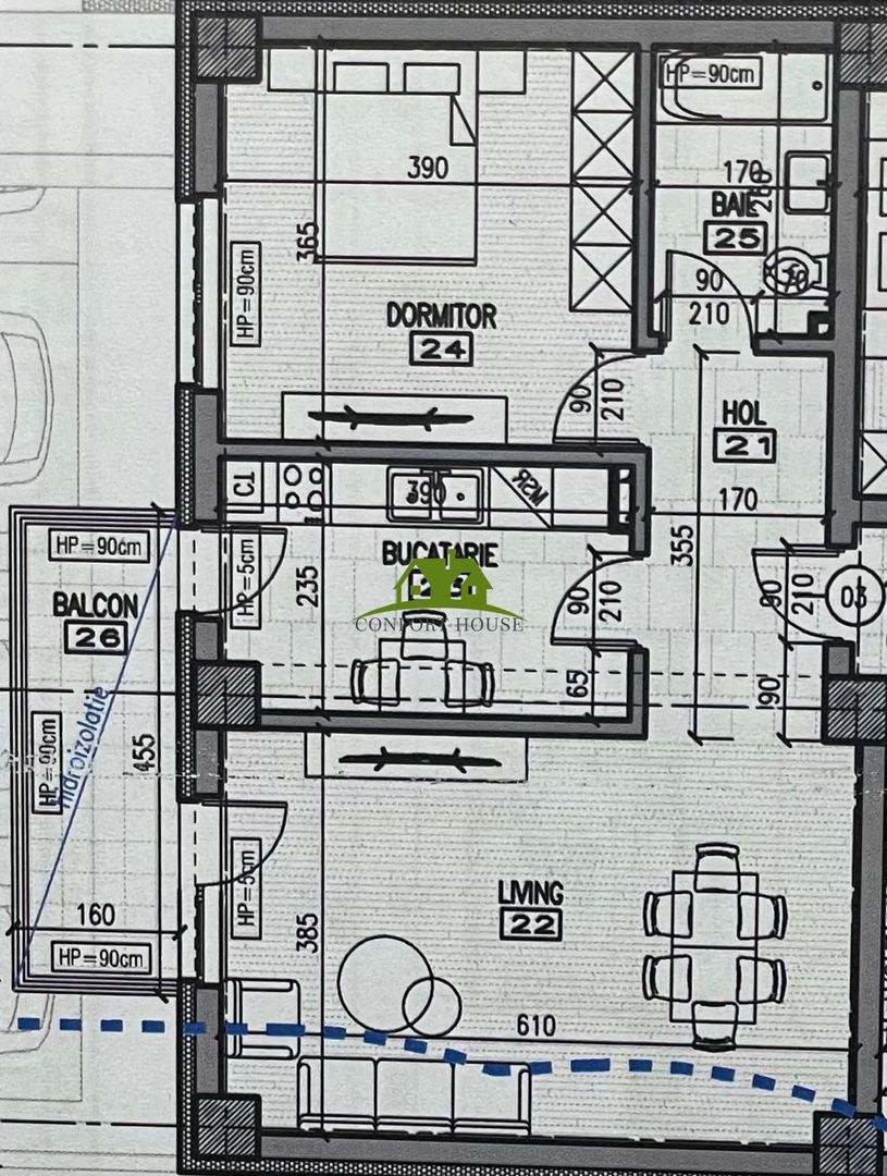 Apartament 2 camere, bloc nou, P+3, Ap.03, Parter, Bl.7 - CP2462293 - Poză 6