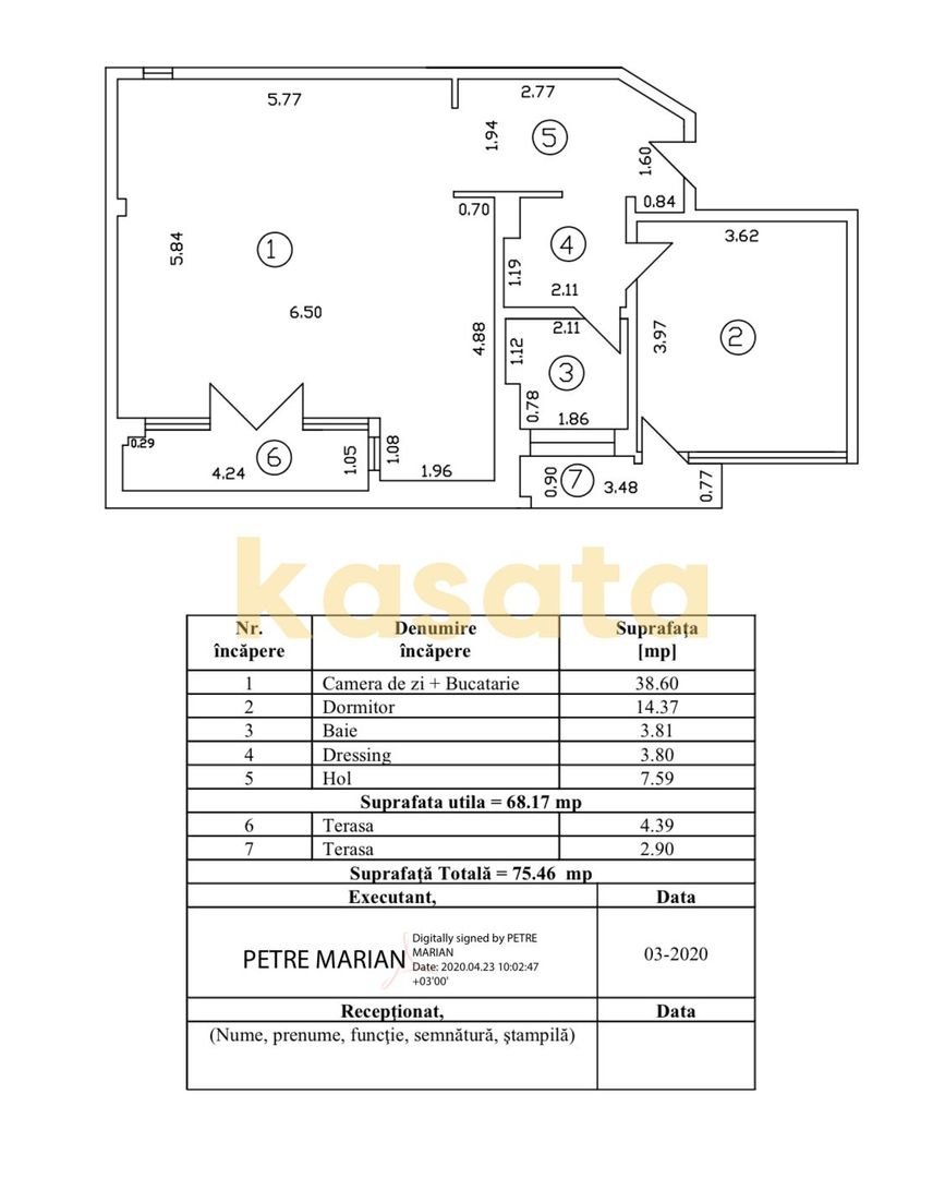 2 Camere de vânzare | mobilat și  utilat | Unirii | renovat 2023 - Schiță 24
