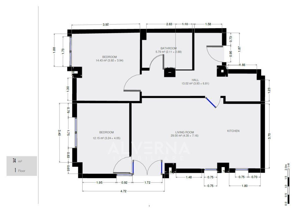 Apartament 3 camere | 74mp + balcon | parcare subterana | Borhanci - Poză 10