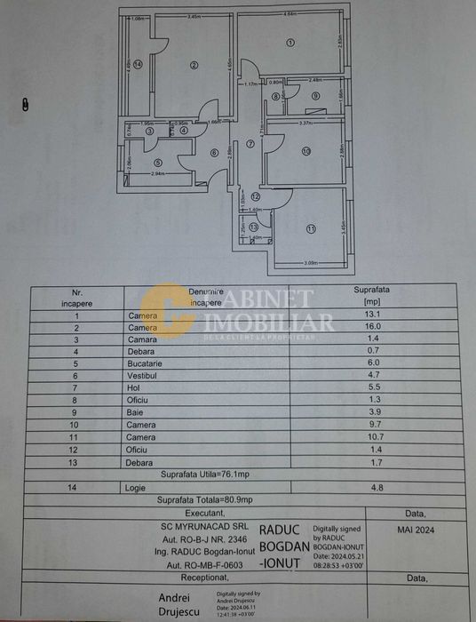 Dispecer Tatarasi - etaj 1 - 4 camere Decomandat - Poză 1