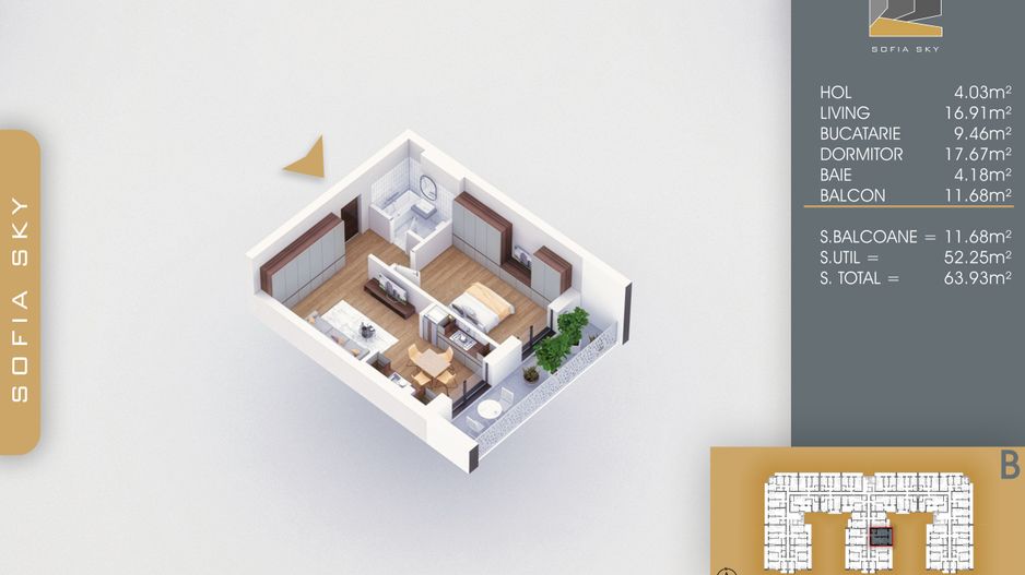 Apartament 2 camere spatios Titan Pallady  7 min Metrou Nicolae Teclu - Schiță 5