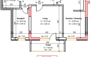 2 Camere de 64 mp – Design Modern la 8 min de Metrou Teclu - Schiță 10