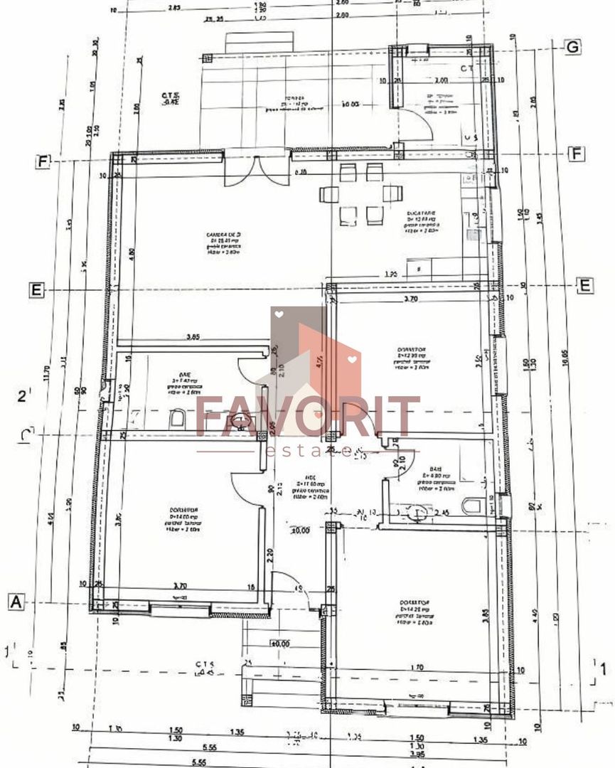 Casa Individuala in Mosnita Noua | 3 dormitoare + 2 bai | Teren Generos - Schiță 22