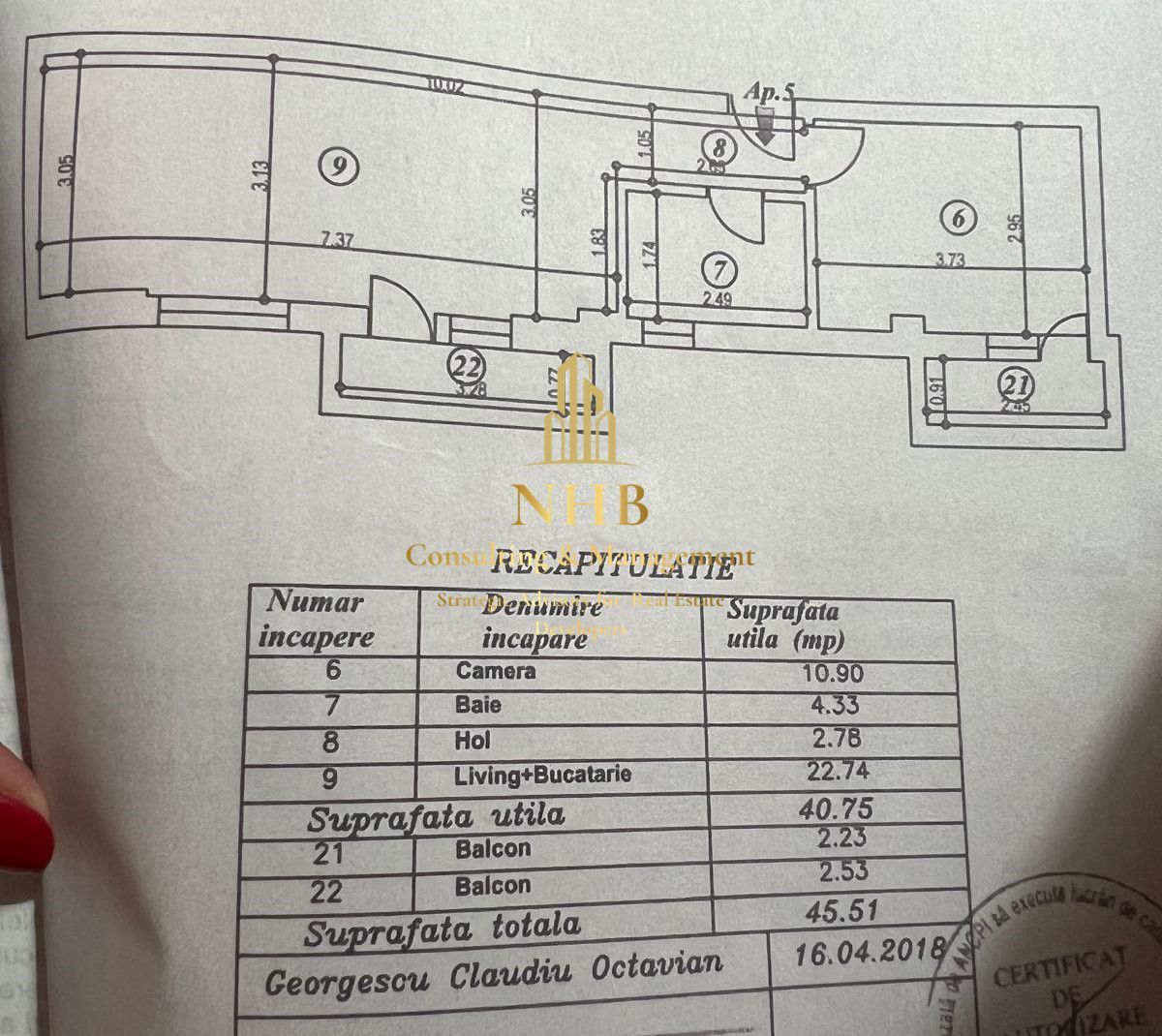Apartament de 2 camere, centrala, complet mobilat - Pod Constanța - Poză 15