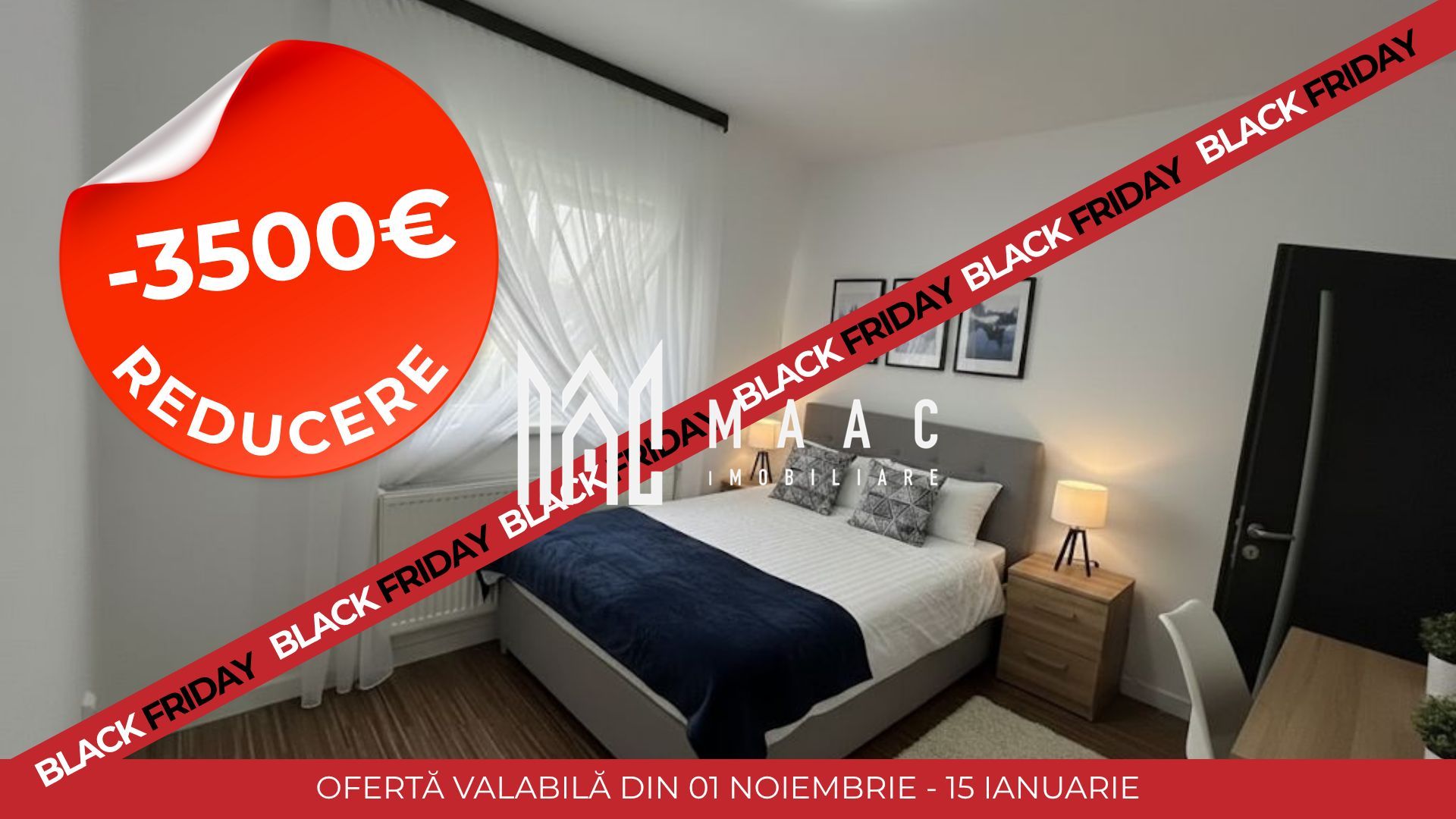 BLACK FRIDAY I Apartament 3 camere I 50 mp I balcon I loc parcare I Șelimbăr - Poză 1